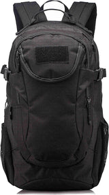 Tactische rugzak, 25 liter, waterdicht, trekkingrugzak, militaire Molle-rugzak voor kamperen, trekking, reizen, A-zwart., vakantie