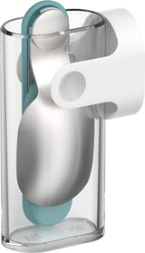 opvouwbare lepel Ellipse Nordic denim – herbruikbaar – bestek voor onderweg – ideaal voor mueslibeker to-go-vaatwasmachinebestendig, roestvrij staal