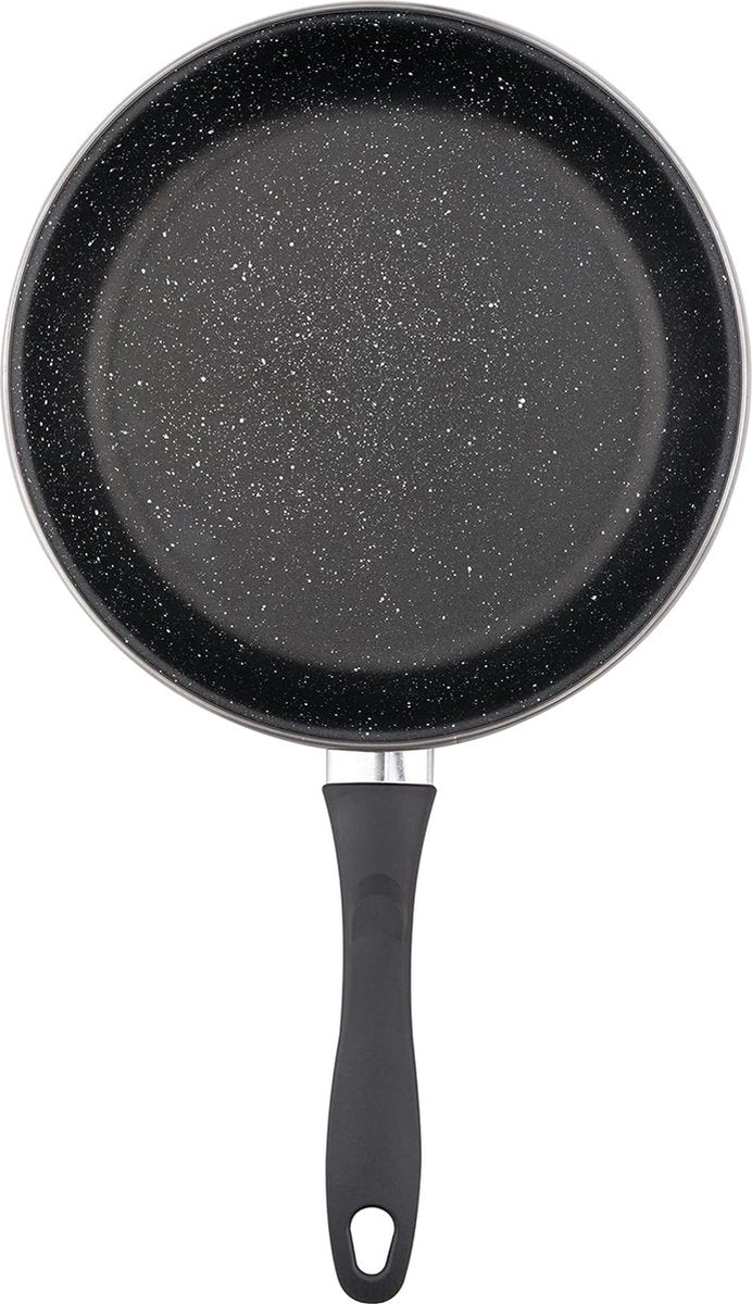 Antiaanbakpan, koekenpan geschikt voor ochenfelder, inductie, gas en E ale Klektro, pan van aluminium, diameter 26 cm, zwart