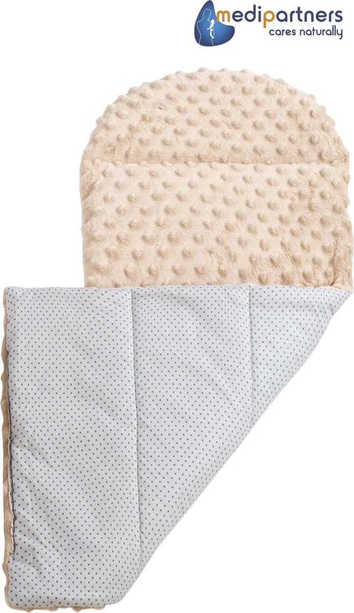 5-delige set babynestjes, 100 x 60 x 15 cm, uitneembaar inzetstuk, knuffelnest, kruipdeken voor baby's, pasgeborenen, 100% katoen (mint dierentuin met beige minky)