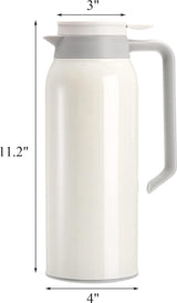 1500 ml roestvrijstalen thermische karaf, dubbelwandige vacuüm koffiekaraf, warmtehoudende geïsoleerde waterkan voor thuis, kantoor, buiten en restaurant