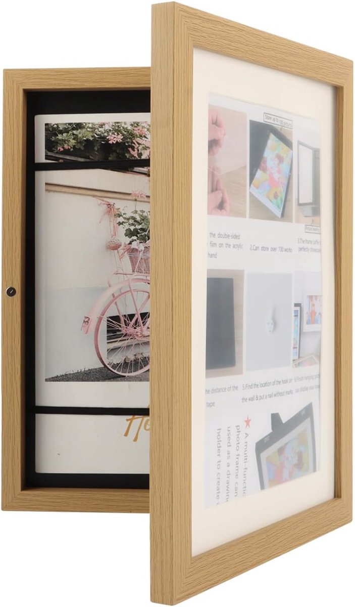 Set van 2 fotolijsten kindertekeningen A4, Fillba kunstfotolijsten voor kinderen, fotolijsten kinderfoto's voor kindertekeningen, kinderkunstprojecten, school, thuis of op kantoor