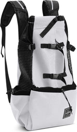 Lichte huisdierrugzak, draagbare hondenrugzak, veterinair goedgekeurde hondendraagtas voor reizen, camping, scooter, grijs