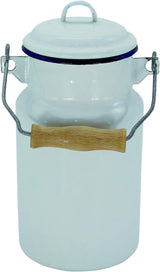 Melkkannetje 'SYLT' van emaille met deksel