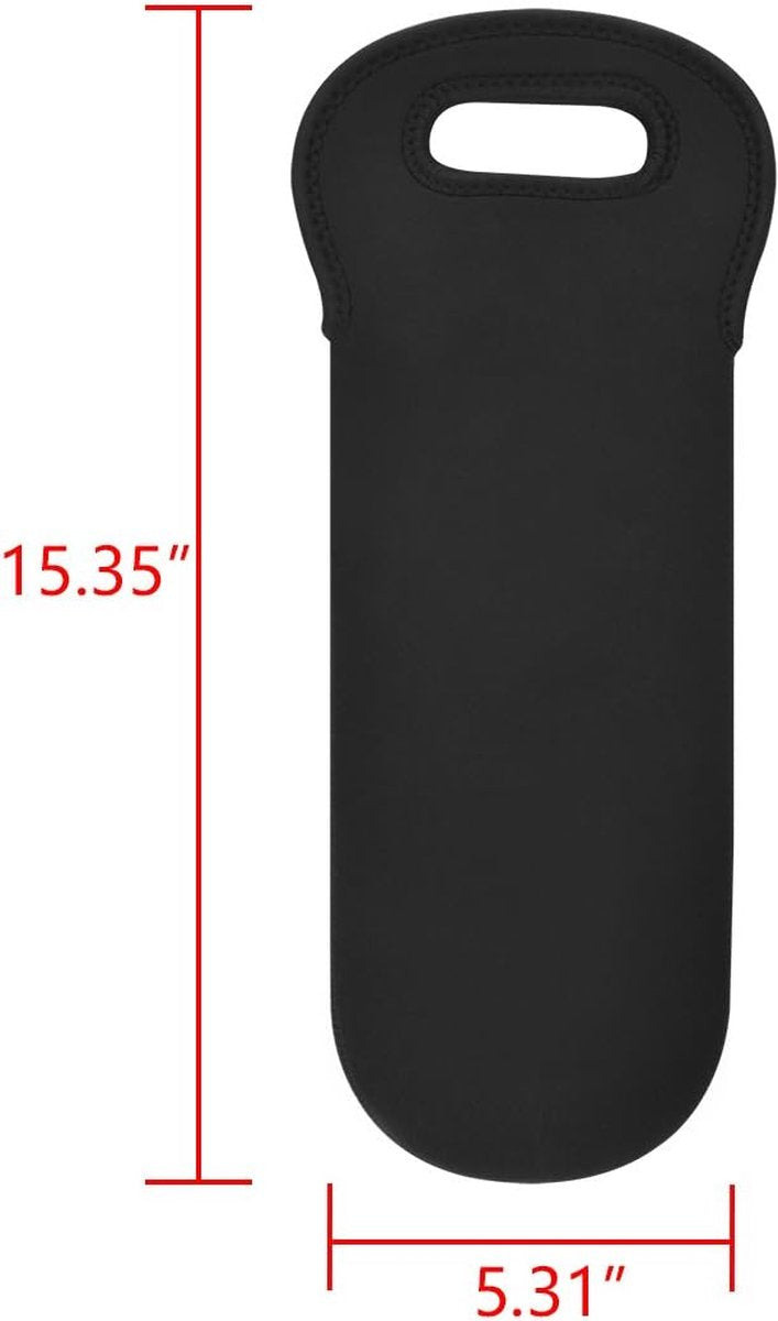 Wijnreistas en koeltas, draagtas voor wijnflessen, picknickkoeler Waterdranken Bierfles Geïsoleerde handtas van neopreen voor reizen met veilig draaghandvat