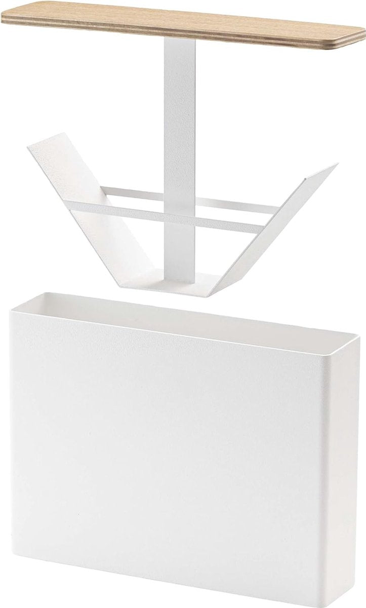 3097 maat 04 Accent keukenopslaghoudercontainer | Staal + Hout | Koffiefilterdoos, wit