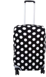 zwart-wit stippen) beschermhoes bagage bescherming print trolley koffer beschermhoezen elastisch stofdichte rijstkoffer beschermhoes reizen koffer beschermer bagage bescherming fit