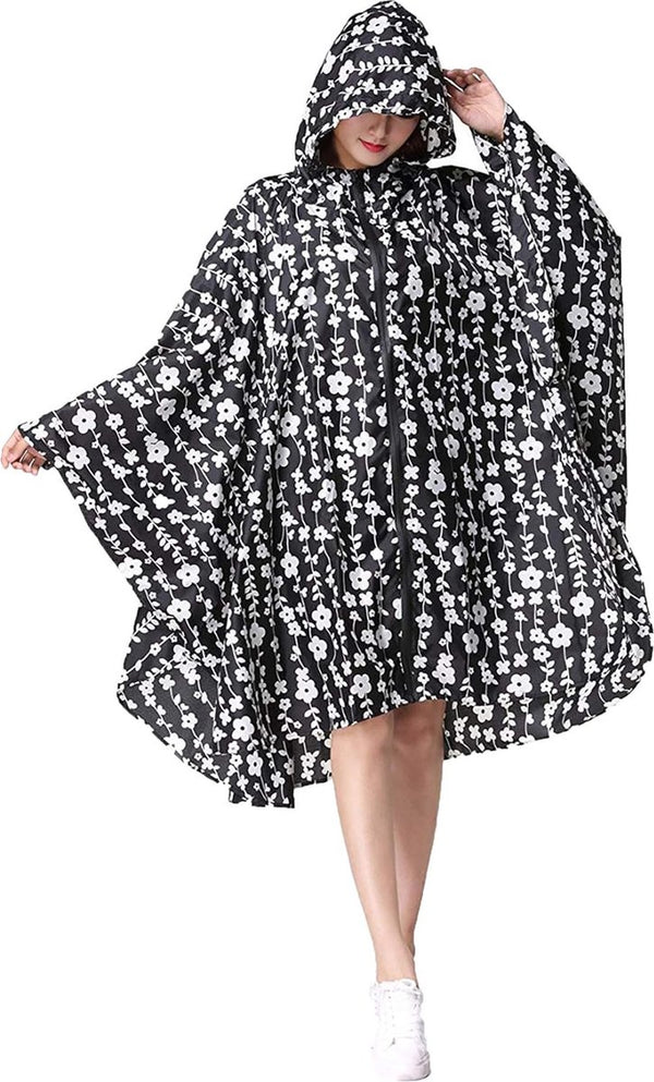 Regenponcho voor dames, uniseks, regencape, waterdicht, festival, regenjas, herbruikbaar, regenponcho, wandelen, fietsen, outdoor, multifunctionele regenjas met capuchon