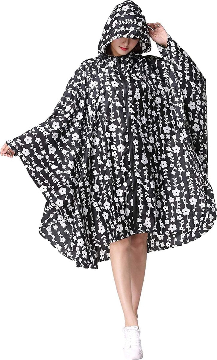 Regenponcho voor dames, uniseks, regencape, waterdicht, festival, regenjas, herbruikbaar, regenponcho, wandelen, fietsen, outdoor, multifunctionele regenjas met capuchon