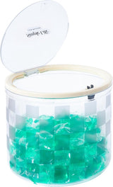 Opslag van wasmiddel, waspoeder opbergdoos, 2,5 l, transparant, dikke wasmiddeldoos, grote opening wasmiddelhouder, voor waspoeder opslag, wasverzachter opslag