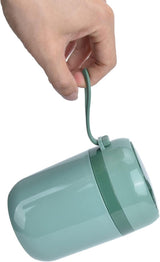 Geïsoleerde soepcontainer voor kinderen, 17 oz, voedselthermos-lunchbox met opvouwbare lepel, roestvrijstalen vacuümlunchbox met brede opening, voor warm/koude gerechten, reizen, groen