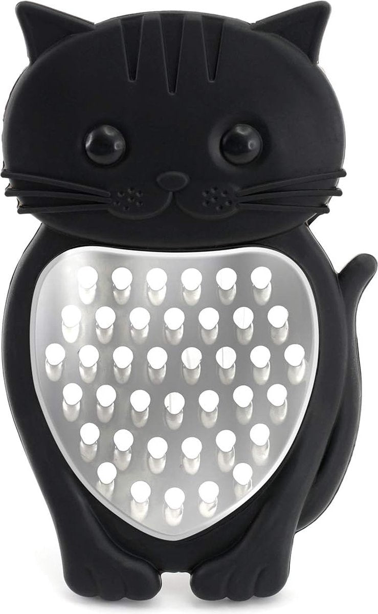 kaasrasp in kattenvorm, keukengerei van silicone, roestvrij staal, rasp voor groenten, fruit, kaas