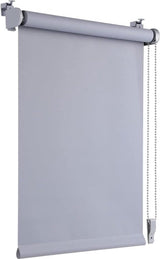 Verduisterend rolgordijn, thermorolgordijn, 45 x 160 cm, lichtgrijs, zonder boren, met gelijkkleurige coating, Oeko-Tex-standaard 100, inkijkbescherming, zonwering, klembevestiging, voor ramen