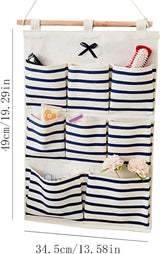 2 stuks hangende organizers voor deur, hangende opbergtas, entree garderobe, gebruiksvoorwerpentas hangend, kan in slaapkamer, woonkamer, kantoor, keuken, badkamer worden gebruikt (blauw)