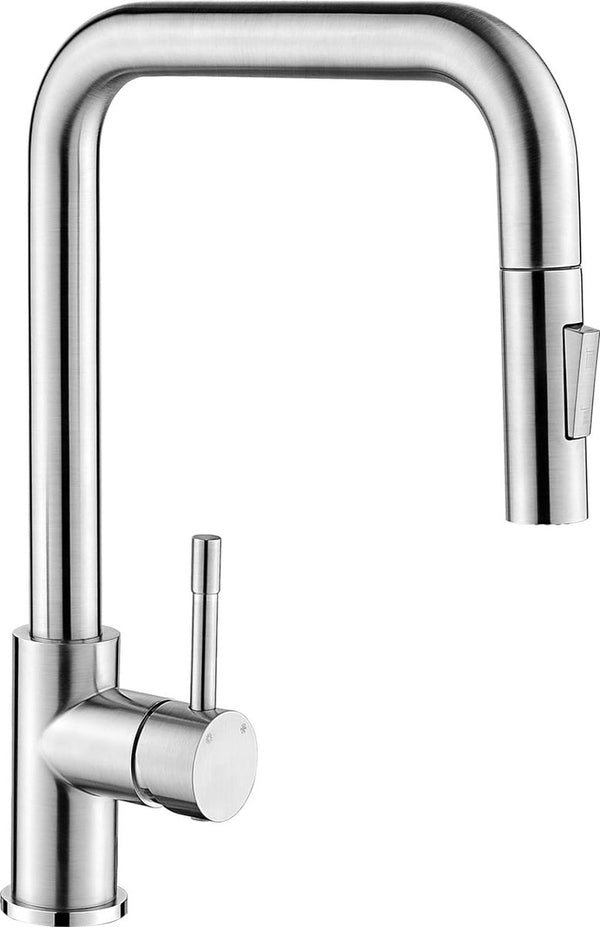 Keukenkraan, keukenkraan met uittrekbare douchemengkraan Keuken met 2 straalsoorten, keukenkraan, 360° draaibaar, keukenkraan, keukenkraan, roestvrij staal