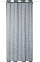 Gordijn halftransparant 140x245cm - gordijn met oogjes bevestiging - gordijn met ogen Dekoschal Linnen optiek - 100% polyester voor woonkamer slaapkamer