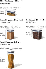 Good Grips popcontainerset, 5-delig, kunststof, wit