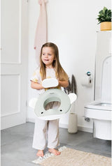 Toiletopzetstuk walvis voor kinderen, kindvriendelijk waldesign, in subtiele en moderne kleuren, vrij van schadelijke stoffen en kindvriendelijk, pistache