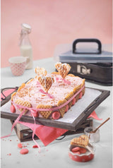 Inspiration vierkante springvorm 36 x 24 cm, rechthoekige bakvorm, tiramisu pan met deksel, gecoat, inklapbare handgreep, vierkante taartvorm