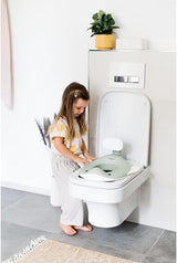 Toiletopzetstuk walvis voor kinderen, kindvriendelijk waldesign, in subtiele en moderne kleuren, vrij van schadelijke stoffen en kindvriendelijk, pistache