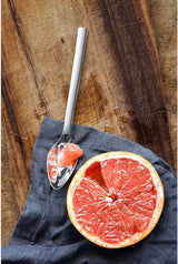 Grapefruitbestek, 2-delig, grapefruitlepels 16 cm, lepel met tanden, Cromargan roestvrij staal, gepolijst, vaatwasmachinebestendig, 18,6 x 5 x 0,6 cm (verpakking van 2)