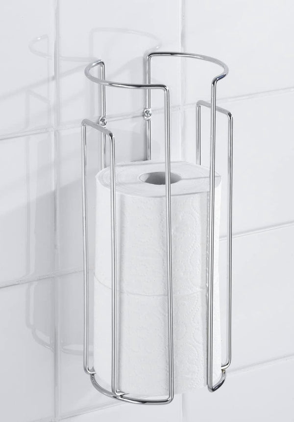 Toiletpapier-reserve rolhouder chroom - voor 3 rollen, staal, 13,5 x 32 x 14 cm, chroom