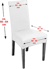 Set van 2 jersey stoelhoezen (kleur naar keuze) Elastisch Effen stretchkatoen bi-elastisch