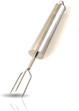 Pellaardappelspies, aardappelspies, pellaardappelvork, voorvork, kartels, bescherming, driepuntige pellaardappelen, schillen, spies, roestvrij staal, 3 tanden, maïskolf, geschikt
