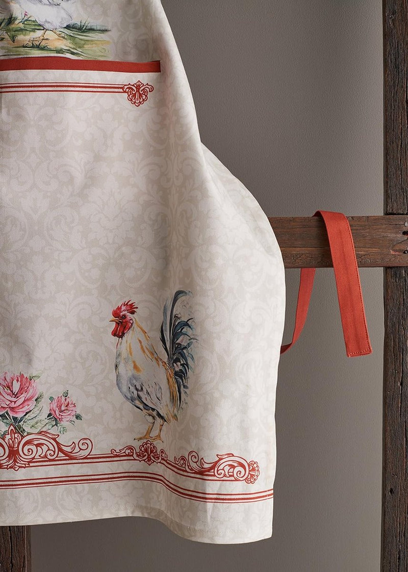 100% katoenen keukenschort uit 1 stuk met verstelbare nek en middenzak, lange stropdassen voor dames/heren, lente/zomer