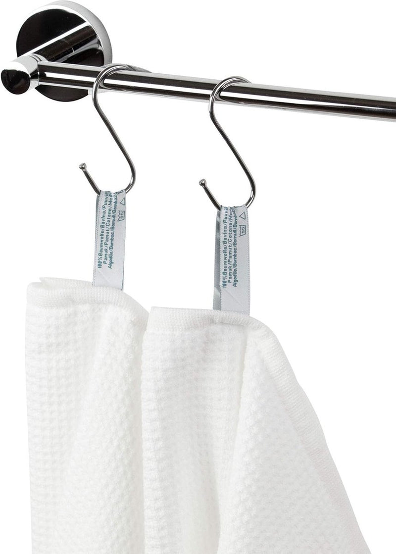 Set van 10 zeepdoekjes wafel piqué, 100% katoen, 30x30 cm, wit