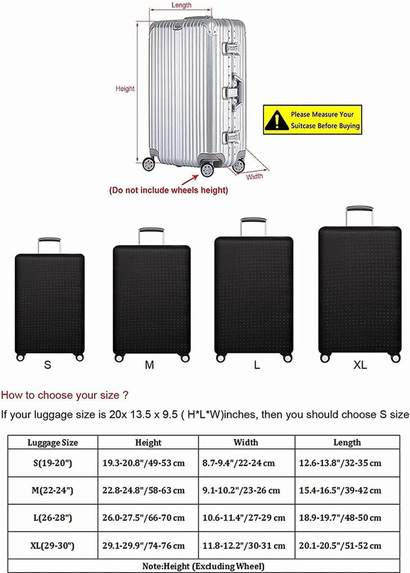 Kofferbeschermhoezen - Bagage Elastisch Spandex Kofferbeschermer Hoes Wasbare bagagehoes S/M/L/XL