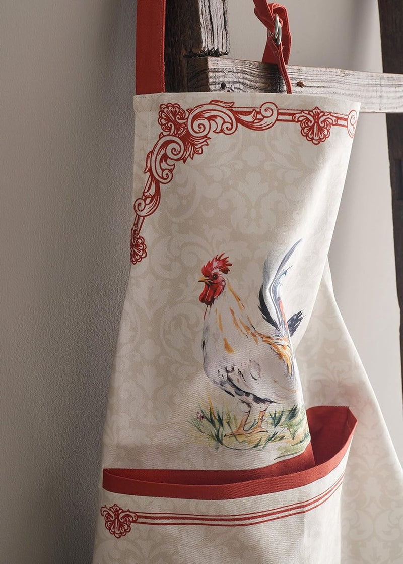 100% katoenen keukenschort uit 1 stuk met verstelbare nek en middenzak, lange stropdassen voor dames/heren, lente/zomer