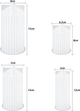 Kaarsenvormen voor gieten, siliconen kaarsenvorm, zuilkaars, siliconen kaarsvormen, 4 stuks