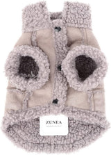 Hondenwinterjas voor kleine honden Schaarfleece Hondenjas Warme puppykleding Zacht huisdiervest met D-ring Winddicht Koud weer Kleding voor Chihuahua Yorkie Grijs S
