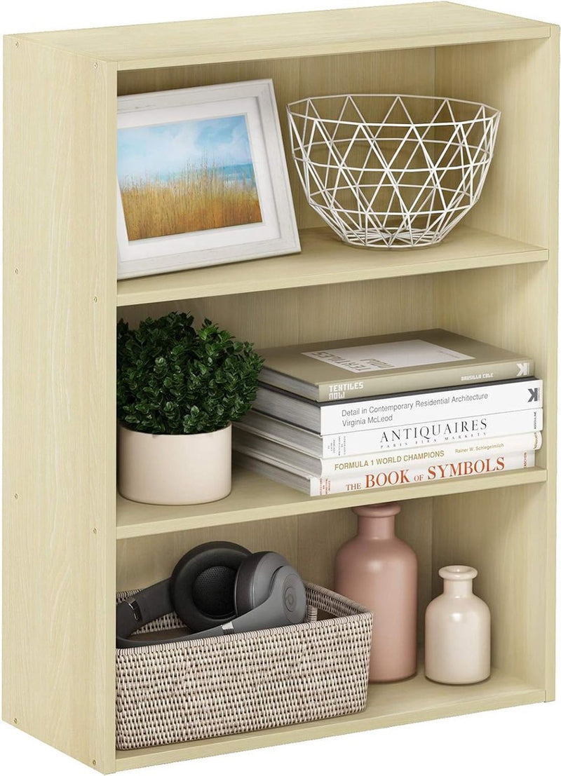 Pasir 3-laags open plank, boekenkasten, stoombeuken, 57,7 (breedte) x 80 (hoogte) x 24,1 (diepte) cm