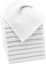 Set van 10 zeepdoekjes wafel piqué, 100% katoen, 30x30 cm, wit