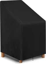 Beschermhoes voor tuinstoelen, 64 x 64 x 120 cm, afdekking voor stapelstoelen, 6 tot 10 stuks, weerbestendig, waterdicht, sneeuwbestendig, stofdicht, tuinstoelafdekking voor stoel,