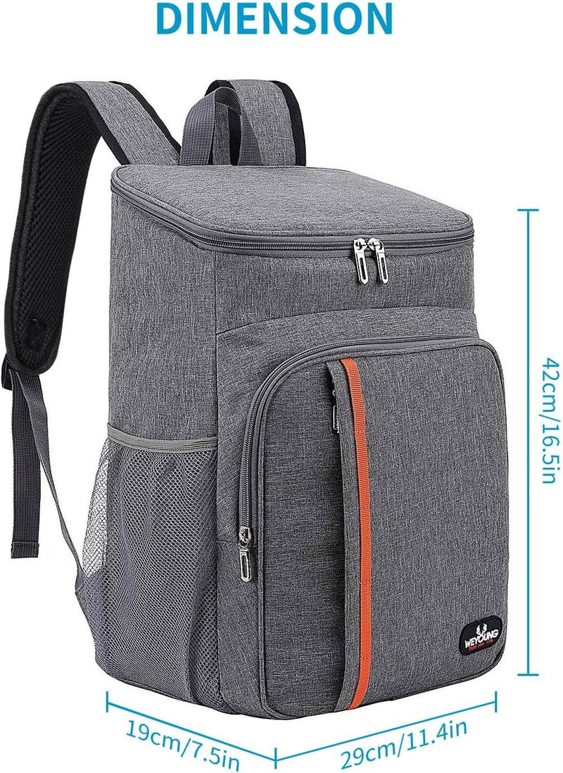 Koelrugzak, thermische rugzak, 23 liter, picknickrugzak, koeltas, groot, geïsoleerd, perfect voor picknicks, stranduitstapjes, wandelen, werk en familie-uitstapjes