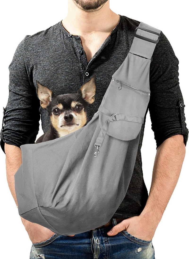 Hondendraagtas voor huisdieren, verstelbare schoudertas, transporttas voor huisdieren, ademende transporttas voor katten en honden, geschikt voor wandelen en buitenactiviteiten en excursies