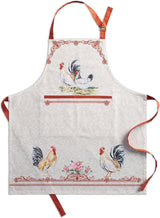 100% katoenen keukenschort uit 1 stuk met verstelbare nek en middenzak, lange stropdassen voor dames/heren, lente/zomer