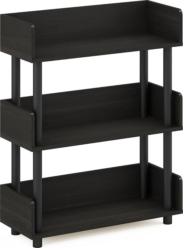 Turn-N-Tube 3-laags gereedschapsloze vrijstaande multifunctionele displaystandaard, espresso