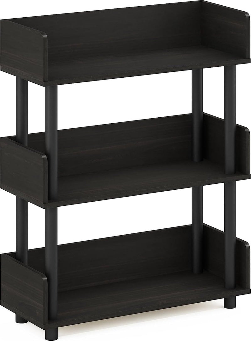 Turn-N-Tube 3-laags gereedschapsloze vrijstaande multifunctionele displaystandaard, espresso