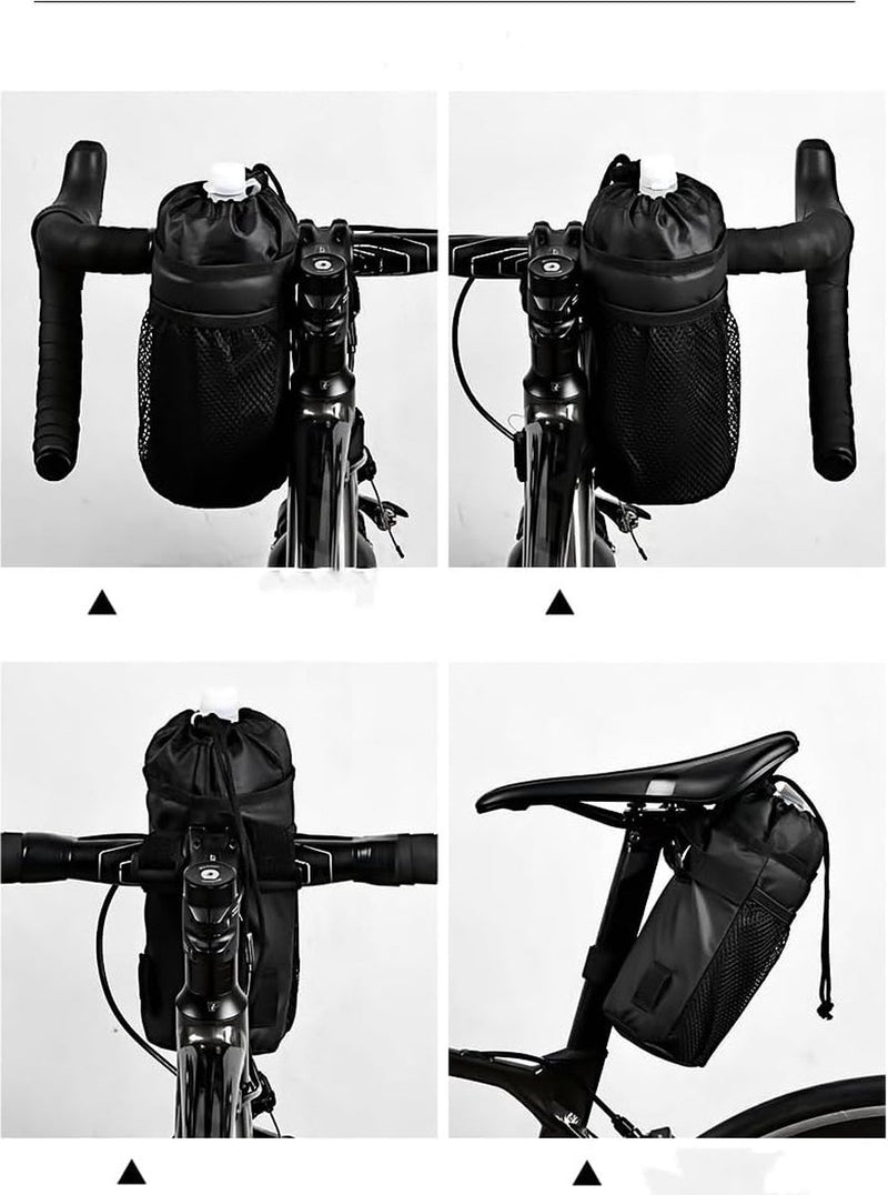 Fietsflessenhouder, multifunctionele flessenhouder voor op de fiets, bekerhouder, waterdicht, duurzaam, waterfleszak+