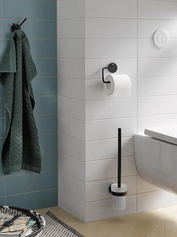 Ronde dubbele haak voor wandmontage, onderhoudsvriendelijke aluminium hanger voor 2 handdoeken, elegante handdoekhaak om op te schroeven, chroomkleurig