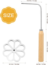 Rozenkeukjesvorm, wafelvorm, rozetten, traditionele deegvorm, wafelijzer, vormen, rozetwafelijzer, aluminium, wafelvorm, oven, rozenijzer voor het bakken, duikvorm, wafelvormen, zilver-1