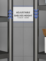 Staande plank voor opslag. Modulaire multifunctionele plank. Plank met wielen. Staande plank. Meubels voor keuken, badkamer, slaapkamer, woonkamer met 4 planken. (120x40x40cm)