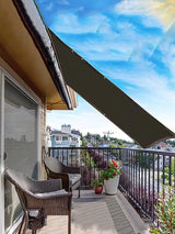 Rechthoekig zonnezeil, voor balkon, schaduwnet voor broeikas, blokkeert effectief zonlicht en uv-stralen, de lucht kan op en neer circuleren, 3 x 6 m, zwart