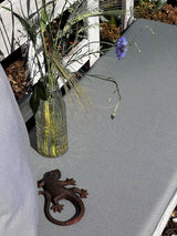 Bankkussen, voor binnen en buiten, 120 x 40 x 4 cm, geverfd garen, waterafstotend, taupegrijs