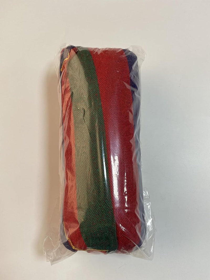 Hangmat buiten katoen voor 1 persoon 190 x 80 cm, laadvermogen tot 150 kg Draagbaar met draagtas, eenpersoons schommelbed op strand, terras, veranda, tuin of achtertuin