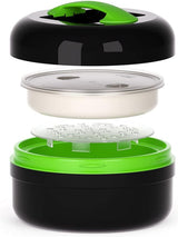 Proterm broodtrommel, zwart-groen, 1,5 l